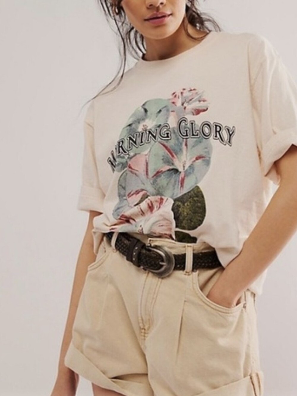 Free People X Ragabond Harvest Vintage Wash Graphic Tee, Morning Glory